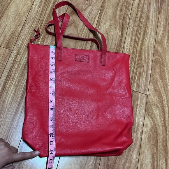 JM New York red leather tote - Picture 10 of 11